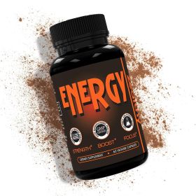 Caffeine Pills Alternative to an Energy Drink Energy Gel or Energy Gummies All Natural Energy Supplements Energy Pills with Elderberry 60 Capsule